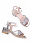 Metallic Hearts Sandals with Heels