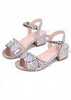 Metallic Hearts Sandals with Heels