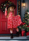 Ho Ho Ho Twirl Dress || Red