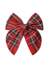 Red Plaid Christmas Hair Bow