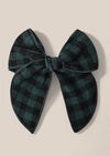 Green Check Christmas Fable Bow