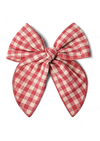 Red Check Christmas Fable Bow