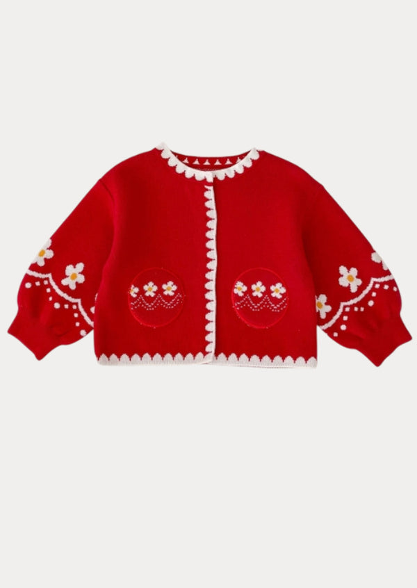 Holiday Red Cardigan