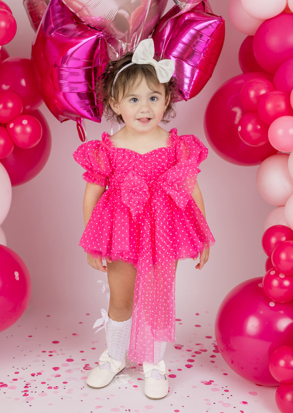 Hot Pink Baby Girl Birthday Outfit