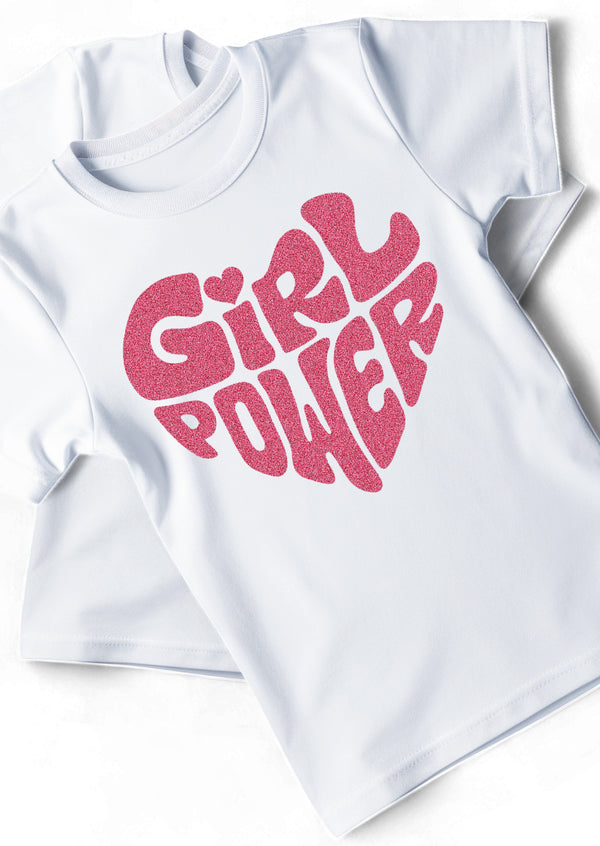 Girl Power Tee & Hot Pink Pom Pom Tutu Set