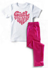 Girl Power Tee & Hot Pink Lame' Leggings