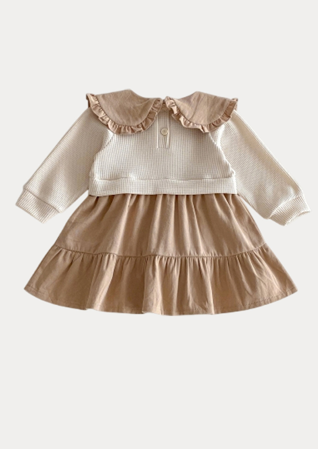 Iris Long Sleeve Dress in Khaki