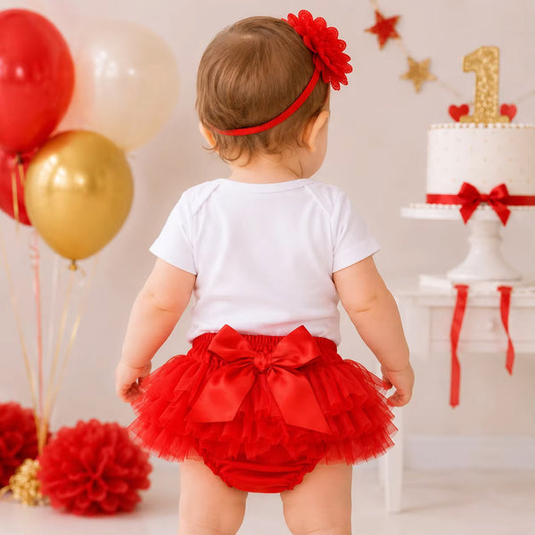 It's My 1st Birthday Onesie & Bloomer Outfit Red