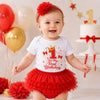 It's My 1st Birthday Onesie & Bloomer Outfit Red
