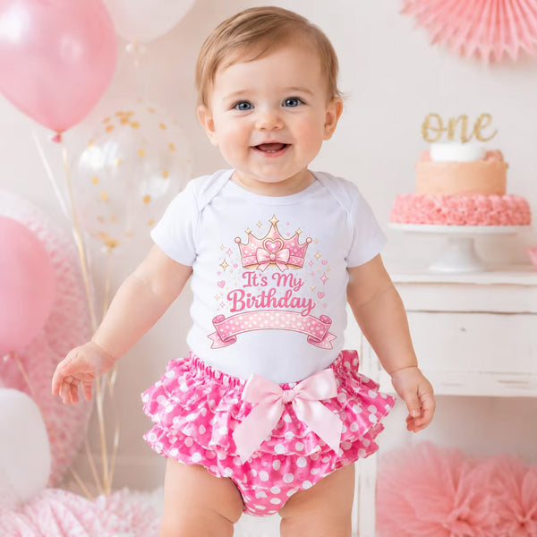 Its My Birthday Onesie & Polka Dot Bloomer Outfit