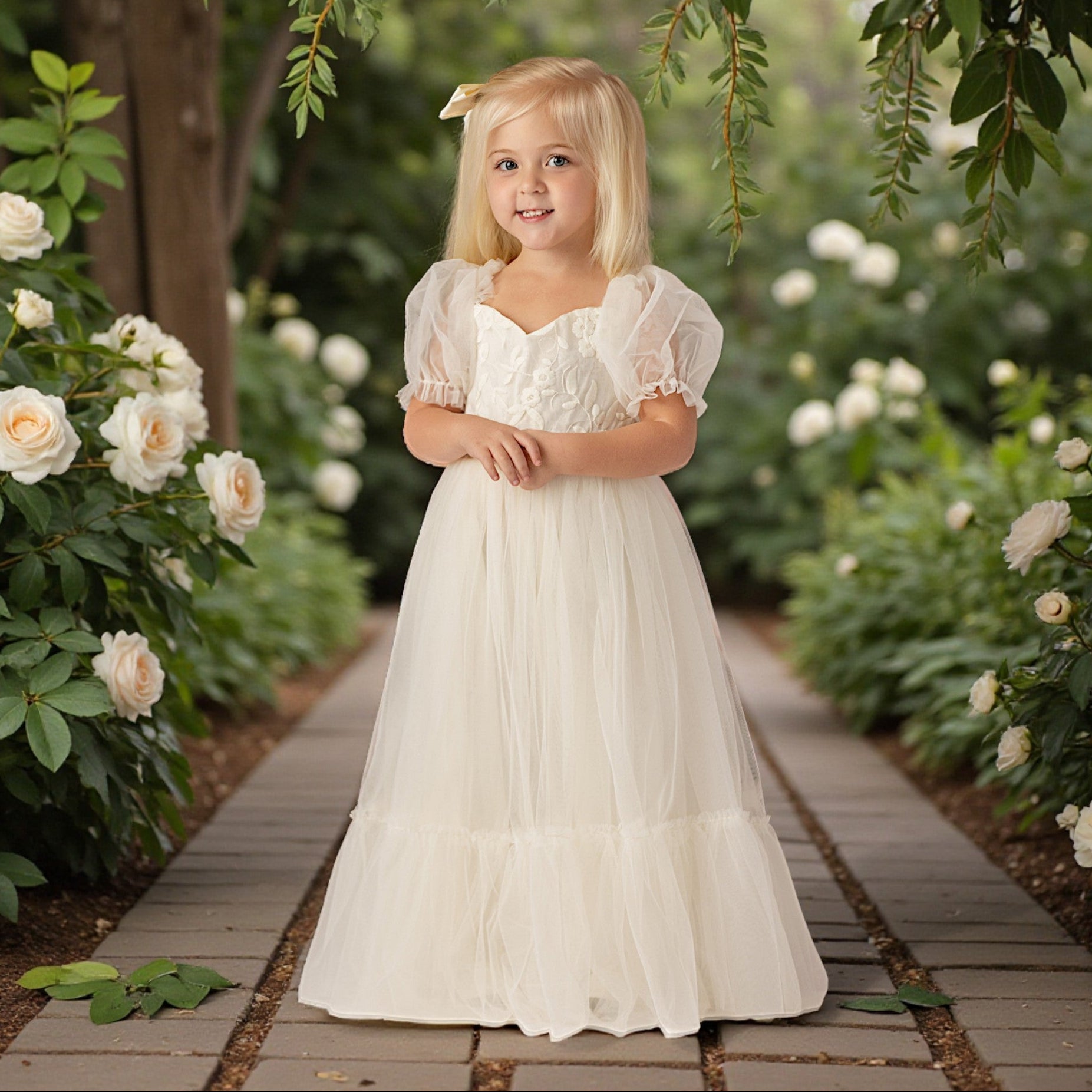 Elegant Ivory Flower Girl Dresses for Weddings & Special Occasions