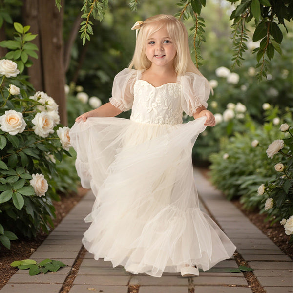 Elegant Ivory Flower Girl Dresses for Weddings & Special Occasions