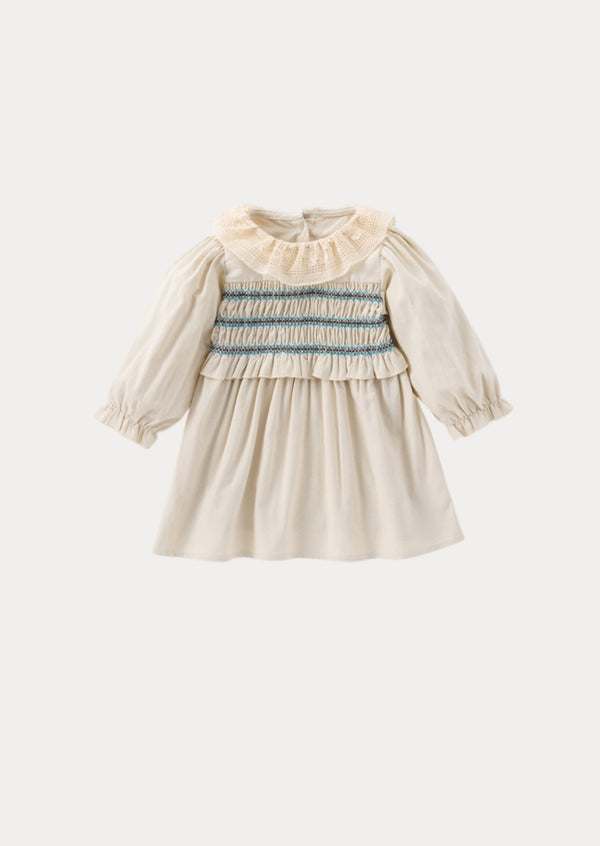 Journee Long Sleeve Smocked Dress