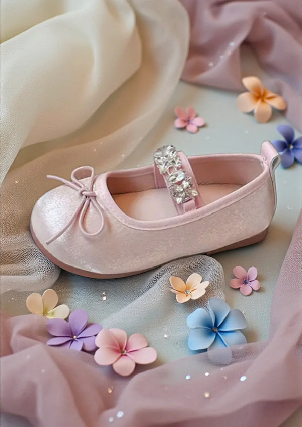Juliette Flower Girl Ballet Flats in Pale Pink for toddlers