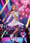 Girls K‑Pop Star Costume | White & Gold Performance Outfit