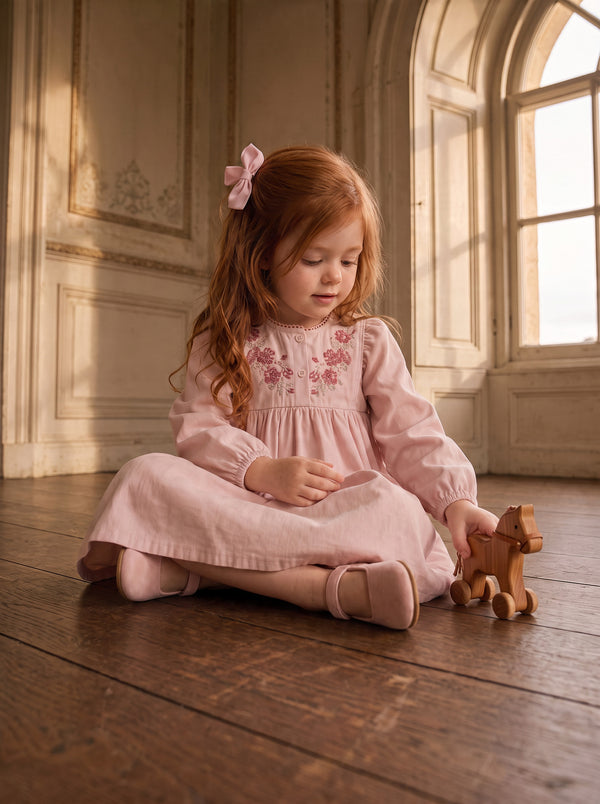 Girls Long Sleeve Cotton Dress | Girls Fall Dresses