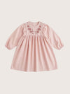 Katy Cotton Embroidered Girls Dress in Pink