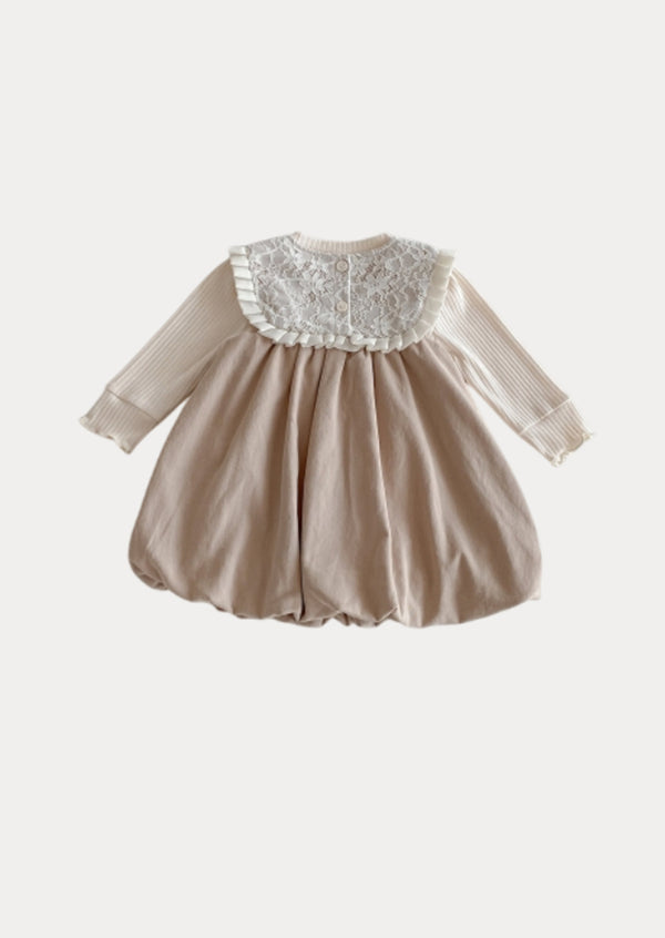 Kenzie 2 Pc Bubble Dress & Top Set in Khaki
