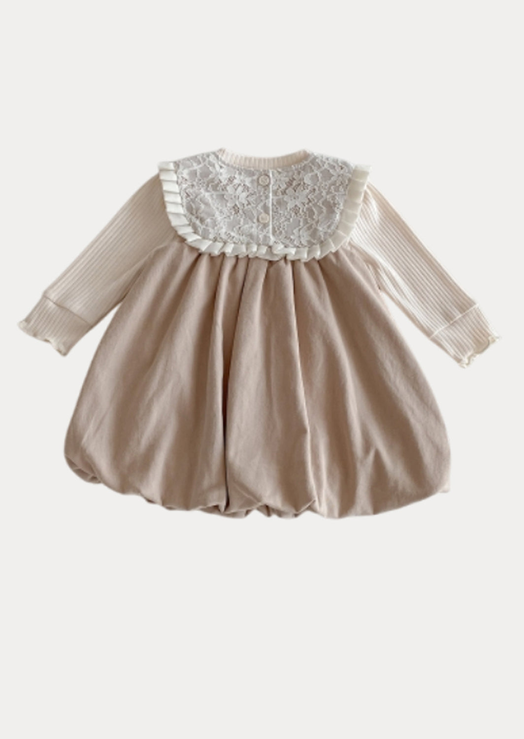 Kenzie 2 Pc Bubble Dress & Top Set in Khaki