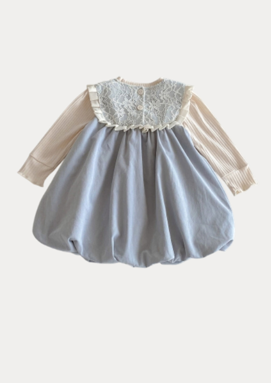 Kenzie 2 Pc Baby Bubble Dress & Top Set in Blue