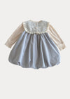 Kenzie 2 Pc Baby Bubble Dress & Top Set in Blue