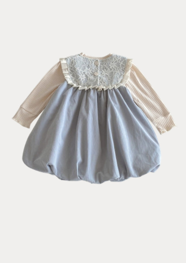 Kenzie 2 Pc Baby Bubble Dress & Top Set in Blue