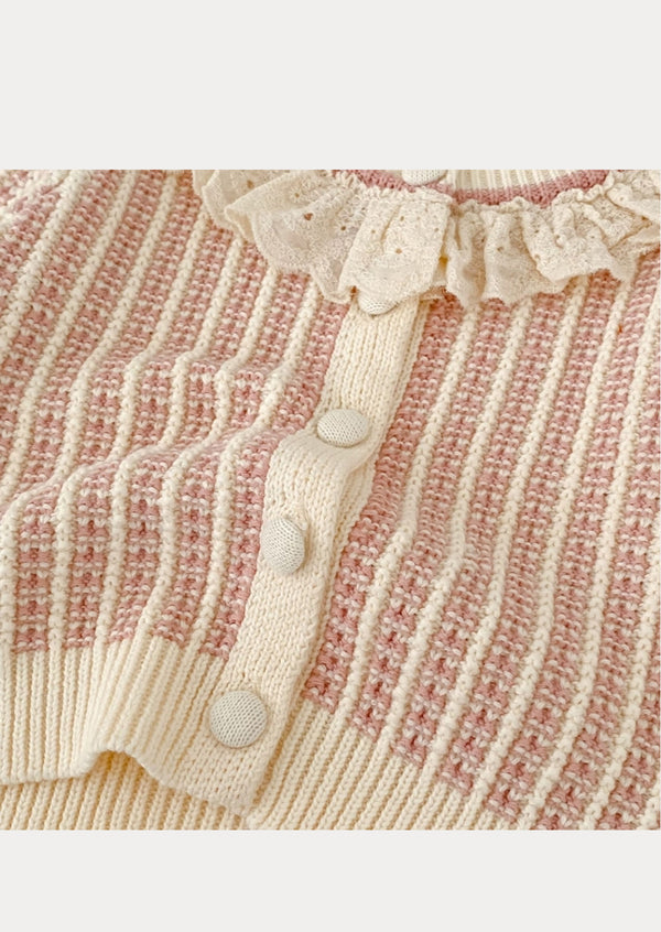 Crissy Button Cardigan in Beige