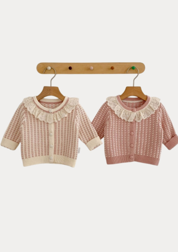 Crissy Button Cardigan in Pink