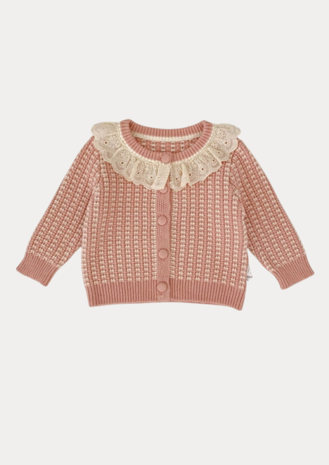 Crissy Button Cardigan in Pink