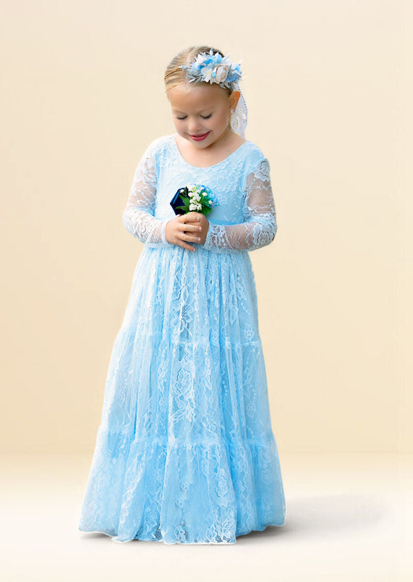 blue flower girl dresses for toddlers