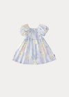 Lavender Blue Watercolor Rose Dress