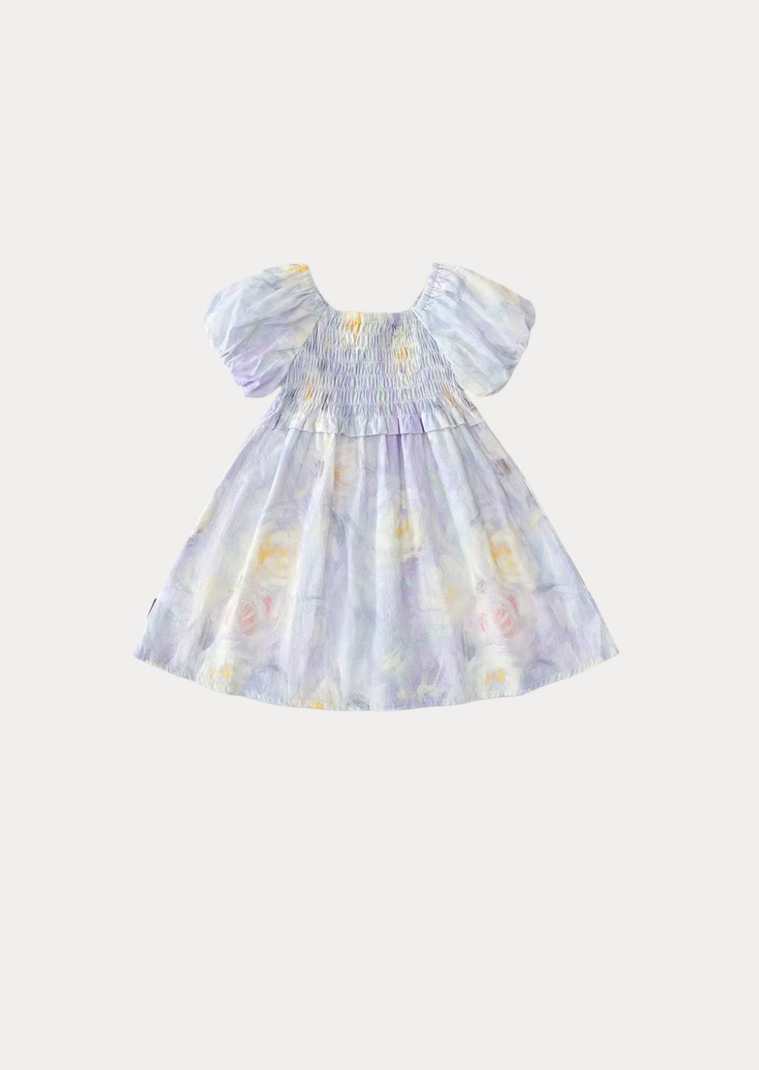 Lavender Blue Watercolor Rose Dress