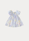 Lavender Blue Watercolor Rose Dress