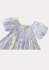 Lavender Blue Watercolor Rose Dress
