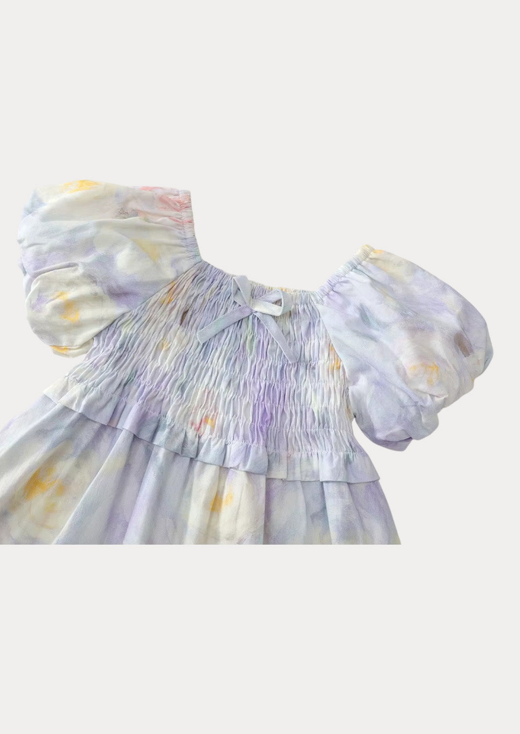 Lavender Blue Watercolor Rose Dress