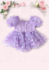 Zaya Solid Lavender Butterflies Romper