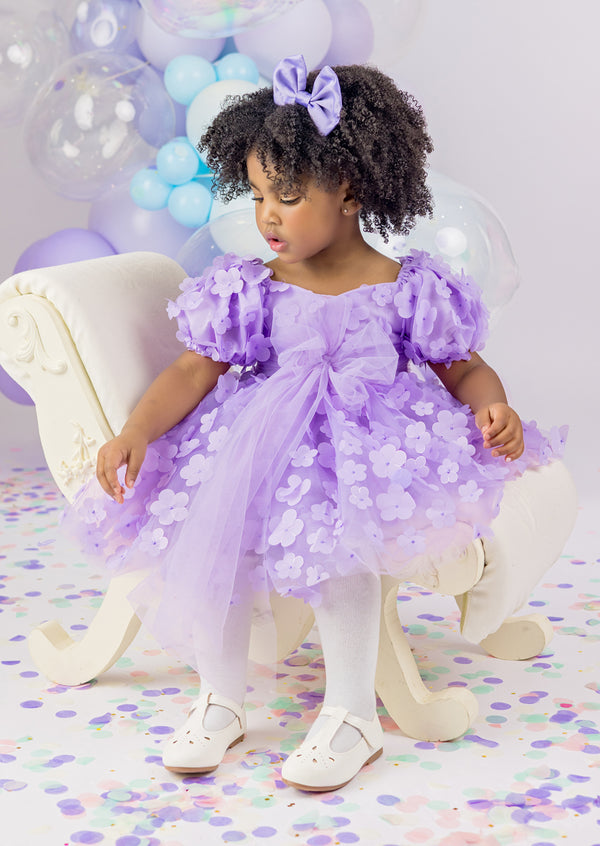 Posy Petals Wisteria Party Dress || Lavender