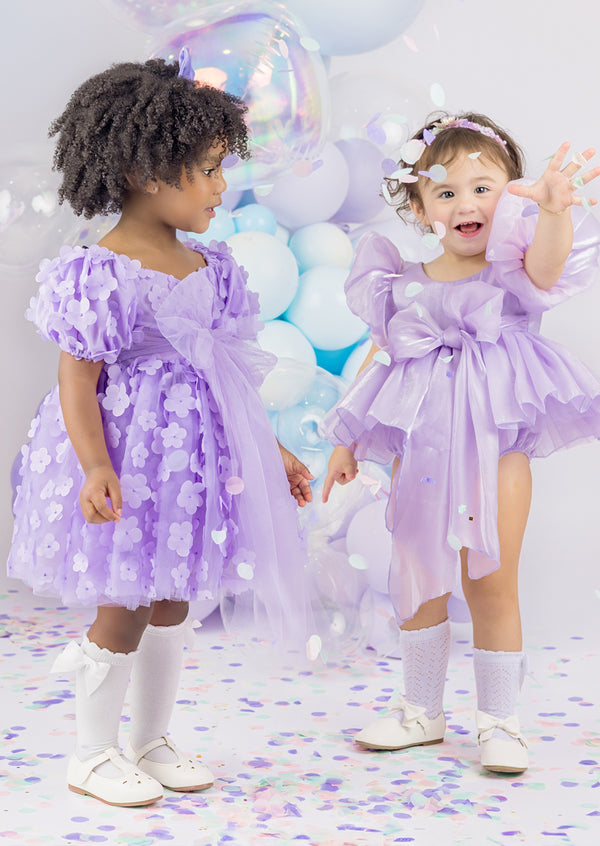 Posy Petals Wisteria Party Dress || Lavender