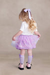 Lavender Flower Sprinkles Tutu Skirt