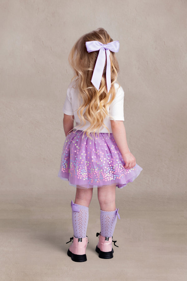 Lavender Flower Sprinkles Tutu Skirt
