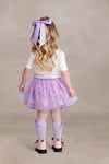 Lavender Flower Sprinkles Tutu Skirt