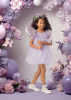 Lavender Jubilee Swiss Dot Party Dress