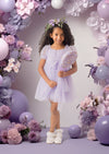 Lavender Jubilee Swiss Dot Party Dress