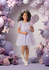 Lavender Jubilee Swiss Dot Party Dress