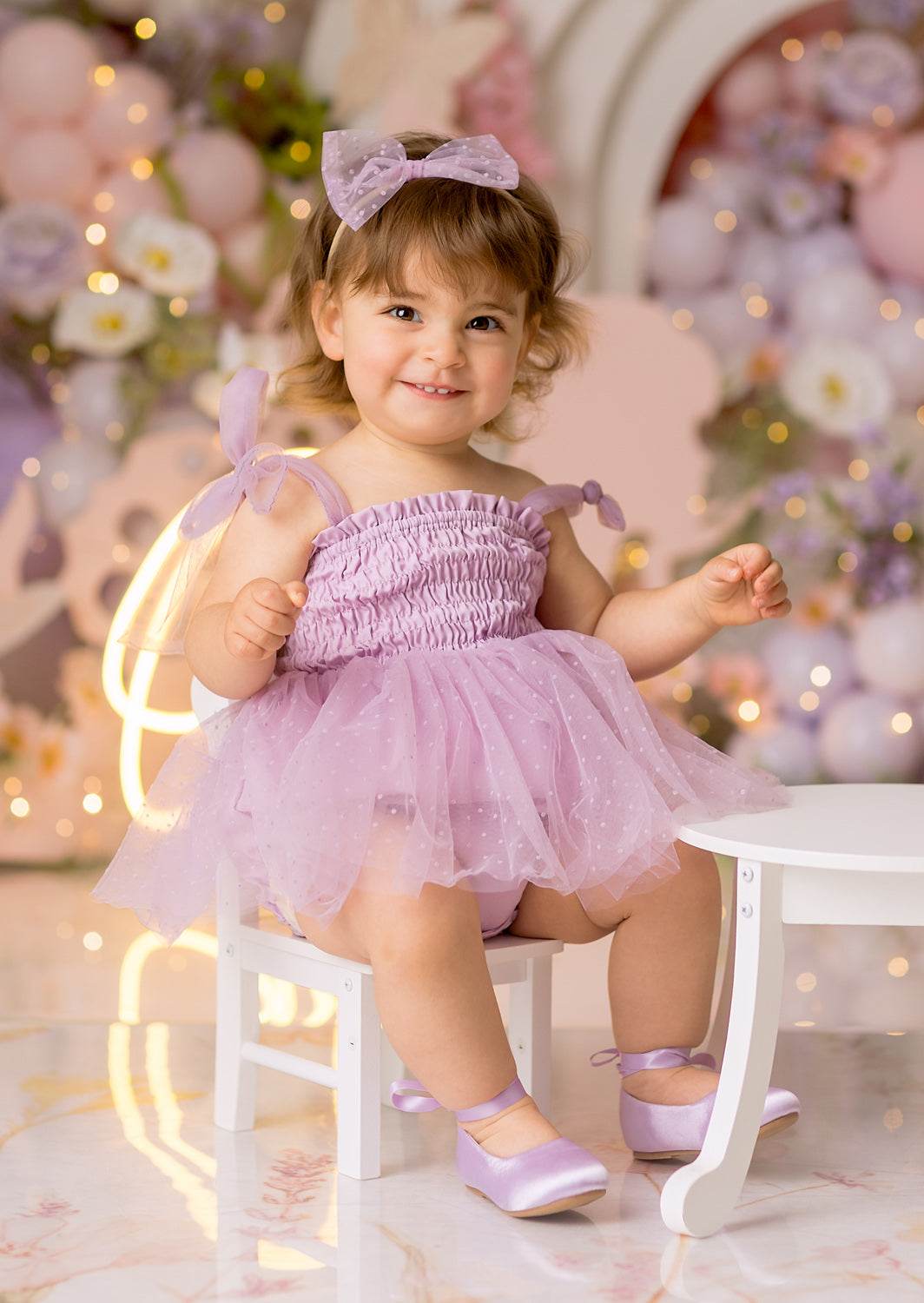 Baby girl 6 month cake smash