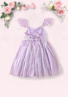 Whimsy Sequin Party Dress in Lavender