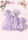 Moonbeam Puff Sleeve Dress in Lavender