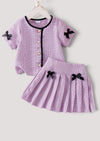 Lavender Luxe Bow Skirt & Top Set - Girls Fall Clothes & Outfits