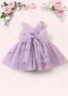 Tie Back Baby Girl Romper in Lavender Cake Smash 1st Birthday