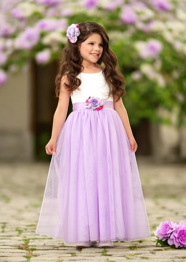 lavender tulle flower girl dresses for toddlers